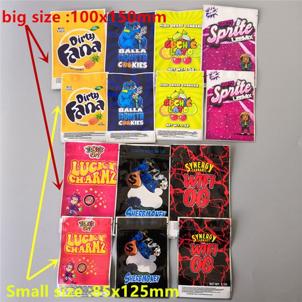 

горячая 3.5g лаки charmz балл monsta печенье мешки майларового мешок sherbmoney грязные sprite leemix запах proof упаковка мешок