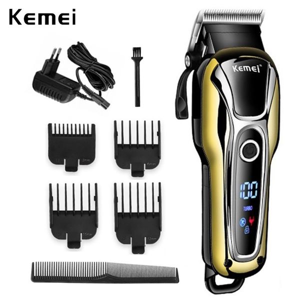 

kemei professional hair clipper electric hair clipper mens hair trimmer mens wireless haircut adjustable ceramic blade 5 hairclippersdesign