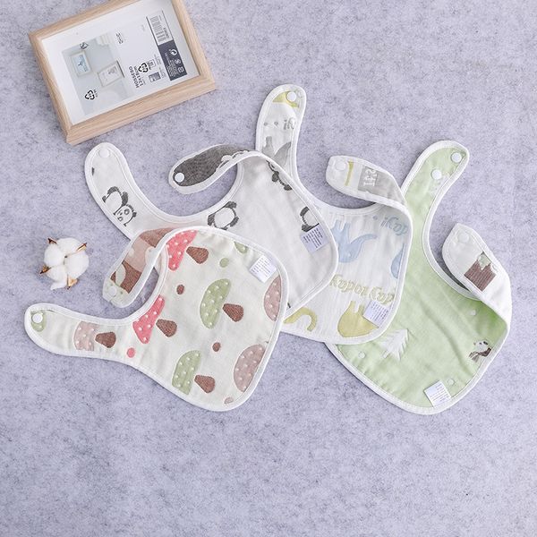

pure cotton six-layer saliva towel gauze u-shaped bib soft water absorbing bib baby saliva towel