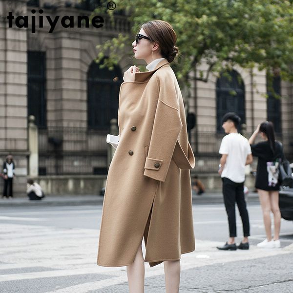 

tajiyane 2020 winter coat women wool coat female long woman jacket womens coats and jackets women clothes casacos 1722 wpy668, Black