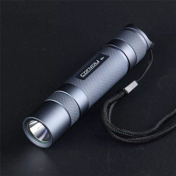 

flashlights torches gray convoy s2+ sst40 1800lm 5000k 6500k temperature protection management 18650 for camping hunting led torch