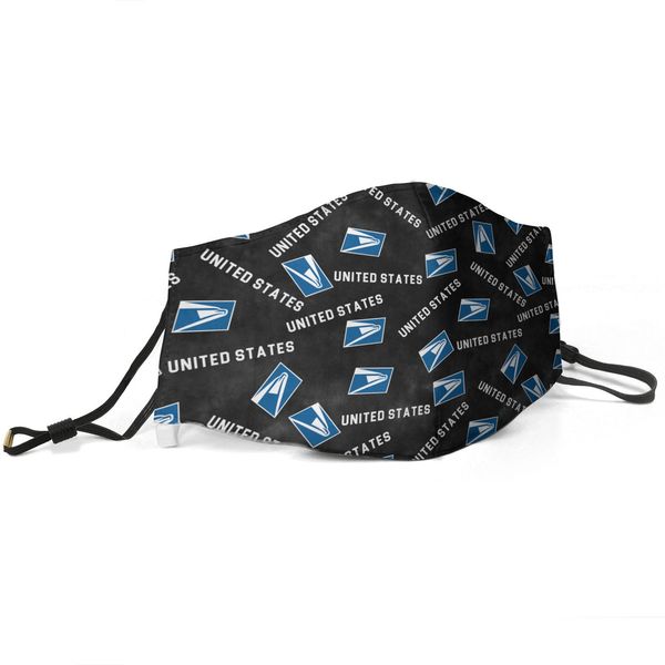 

women men face mask dust mask muffle -p-united states postal service usps gov logo printed with adjustable ear hookbud light b, Silver