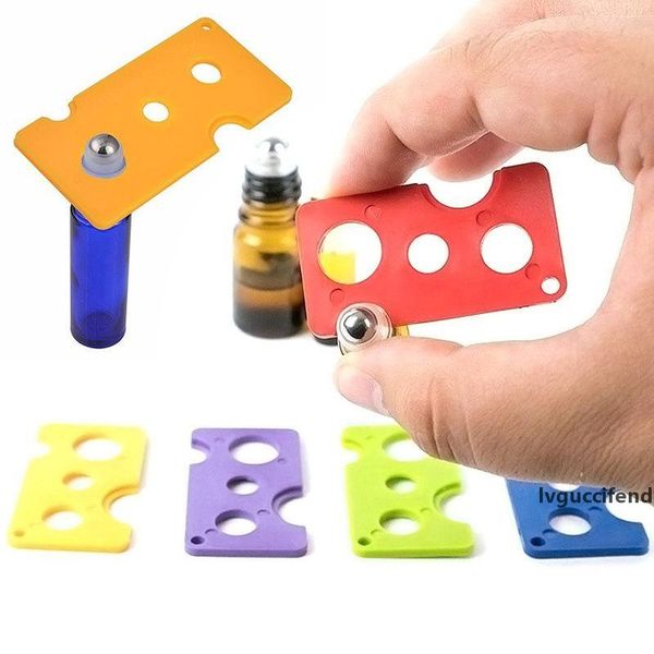 

new convenient plastic essential oil roller ball bottle opener remove roller caps orifice reducer inserts on essential oils