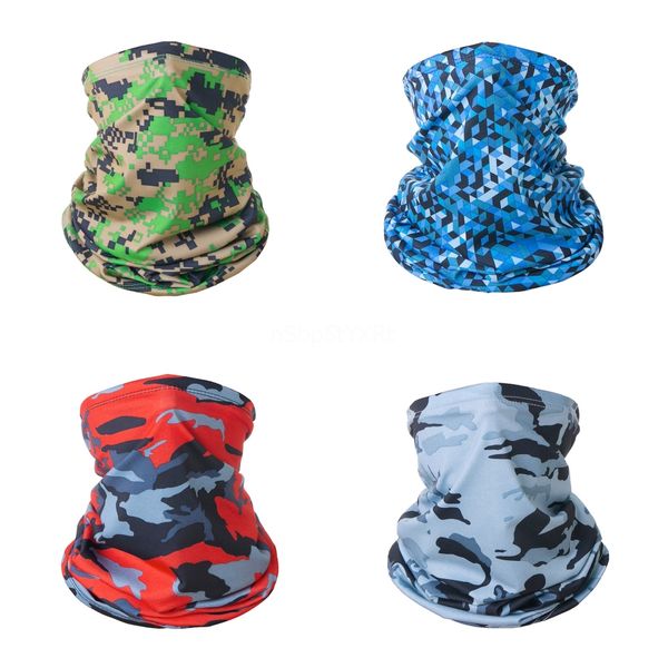 

new ice fishing scarf camouflage magic scarf face neck hiking uv protection dustproof gaiter cycling bandana face mask#225#588, Black