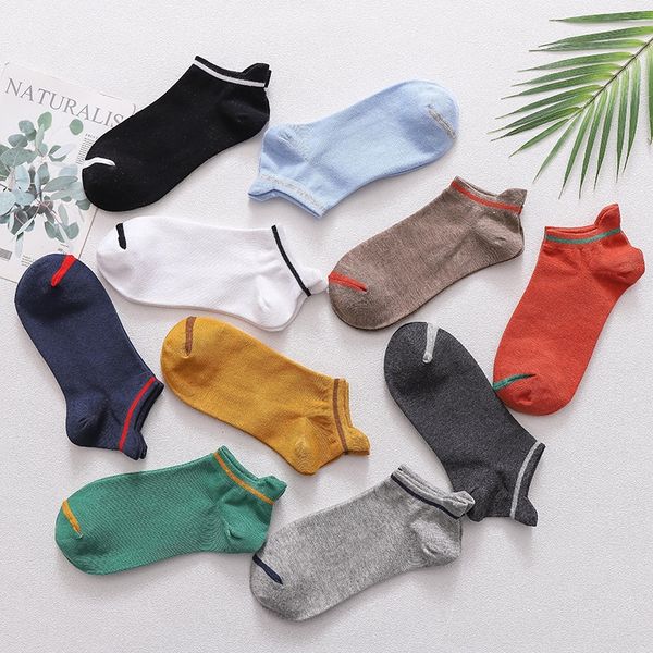 

2020 новых мужских коротких хлопка и sockssports случайные хлопка носки мужские носки 10 цветов, Black