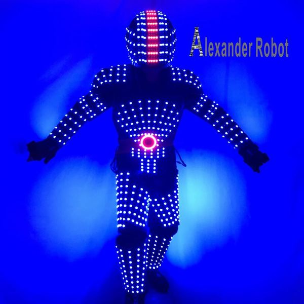 

led robot costume /led clothing suits/ led robot suits/ white, golden light, Black;red