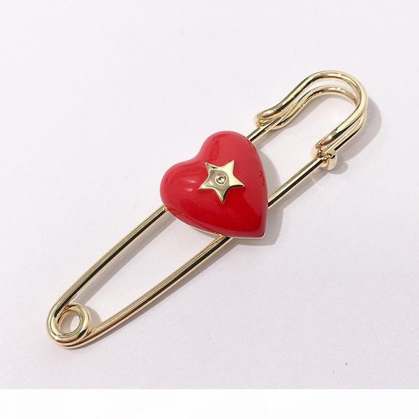 

e new fashion brand brooch for scarf buckle and jewelry heart brooch come with dust bag, Gray