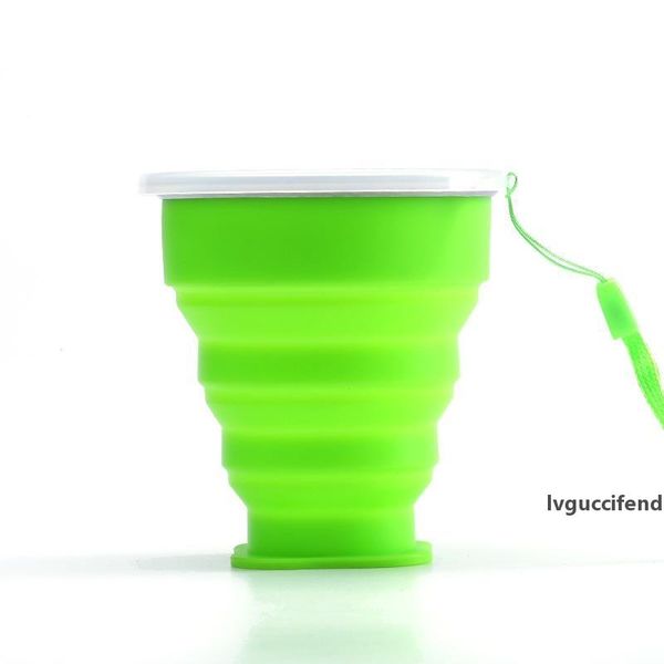 

new 200ml vogue outdoor travel portable silicone water bottle retractable folding tumblerful folding school kids water bottle