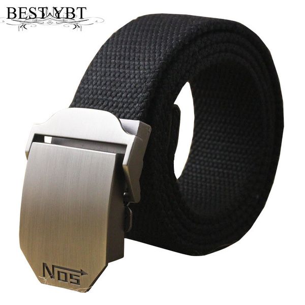 

ybt canvas belt alloy automatic buckle belt tactical 4 mm thick 3.8 cm wide casual outdoor unisex, Black;brown