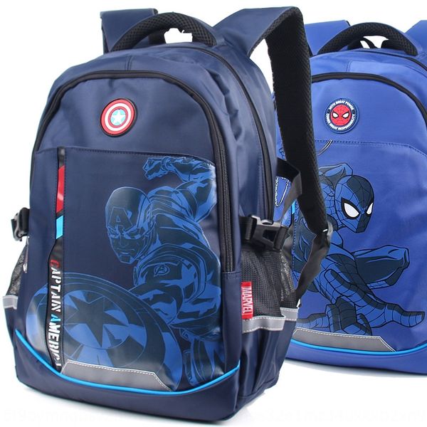 

marvel captain america primary bag backpack school schoolbag male junior high school students in grade 3-6 backpack
