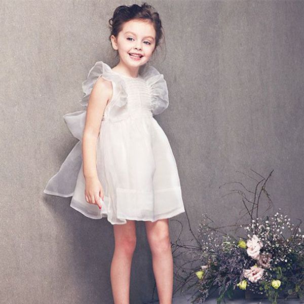 

girl's dresses summer girls white dress princess wedding kids clothes children solid for baby girl clothing toddler cute party vestidos, Red;yellow
