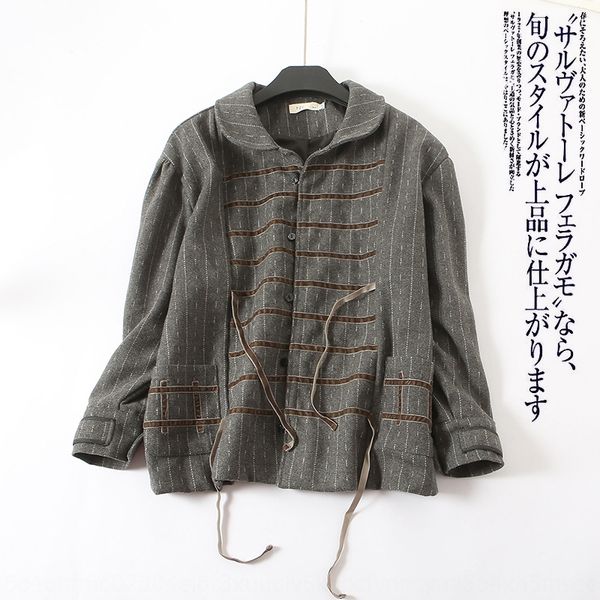 

mwoj9 2019 new women's loose woolen coatcoat striped cute bubble sleeve 2019 new women's loose warm woolen warm coatcoat striped c, Black