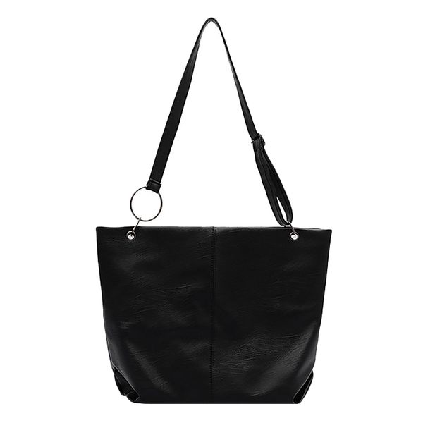 

fggs-handbags fashion women's outdoor solid color large capacity leather handbag shoulder bags for women