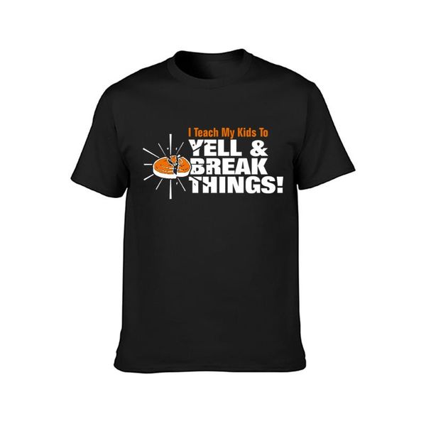 

yell break things parents clay skeet shooting t shirt new style fitness designs leisure crew neck letter cotton shirt, White;black