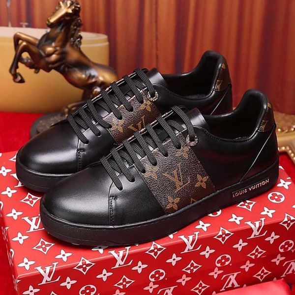 

роскошные тапки женщин обувь кожа вскользь lace -до zapatos de mujer frontrow sneaker женская обувь мода footwears chaussures de femme, Black