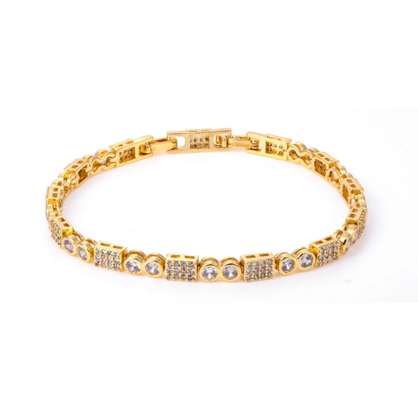 

amazon wish selling copper zircon bracelet womens micro diamond bracelet, Golden;silver