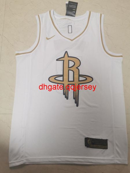 

горячая продажа мужская # 13 джеймс харден белый 2019-20 золотой джерси, Gray