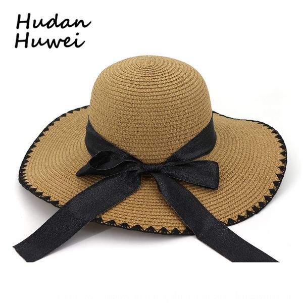 

new beach sunshade straw beach korean style all-match straw sunscreen hat women's summer sunscreen hat, Blue;gray