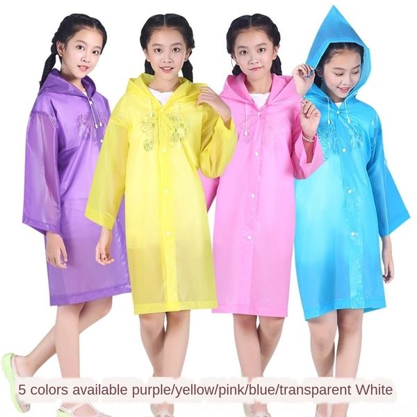

eva candy pullover cloak pullover color outdoor travel non-disposable children's raincoat lightweight fashion poncho, Red;brown