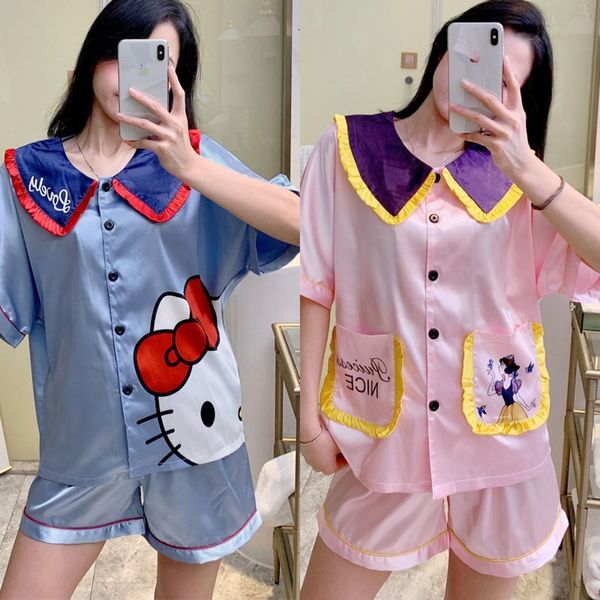 

summer new ice silk thin cute clothes clothes doll home clothing princess style doll collar outdoor loose home wear, Black;brown