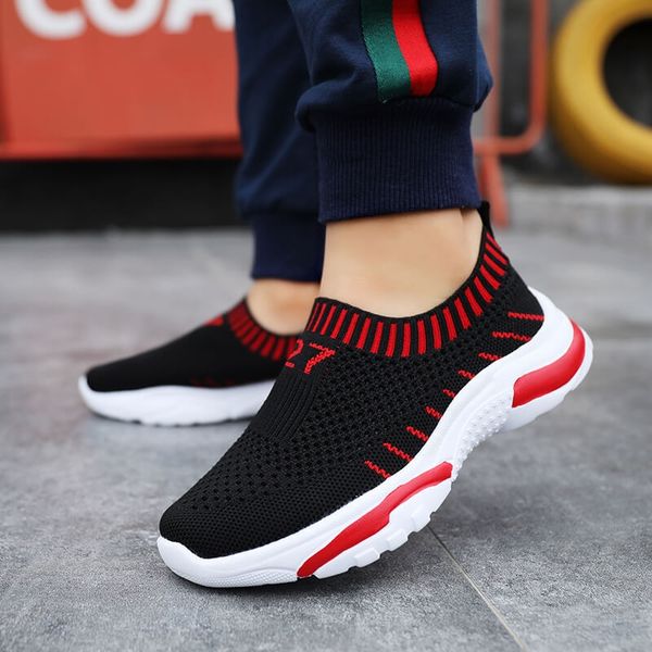 

zixzk net sneakers, children shoes 2020 season new boys' sports shoes children's anti-skid leisure boys' and girls' midd, Black