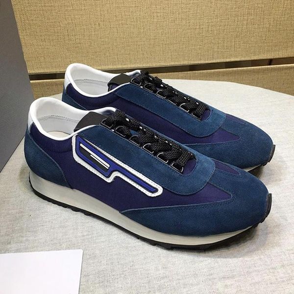 

new arrival suede and nylon sneakers men 's shoes zapatos de moda para hombre chunky sneakers comfortable outdoor walking lace -up men, Black