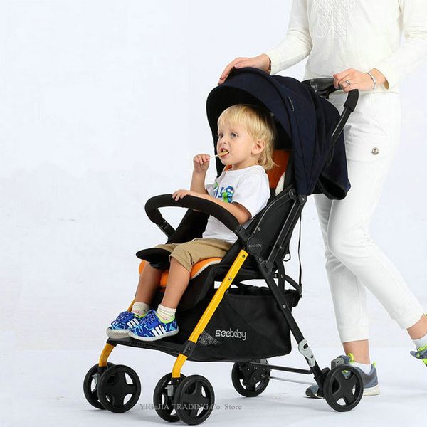 

lightweight baby stroller with 4 wheels absorption, portable baby pram carriage, foldable kids stroller