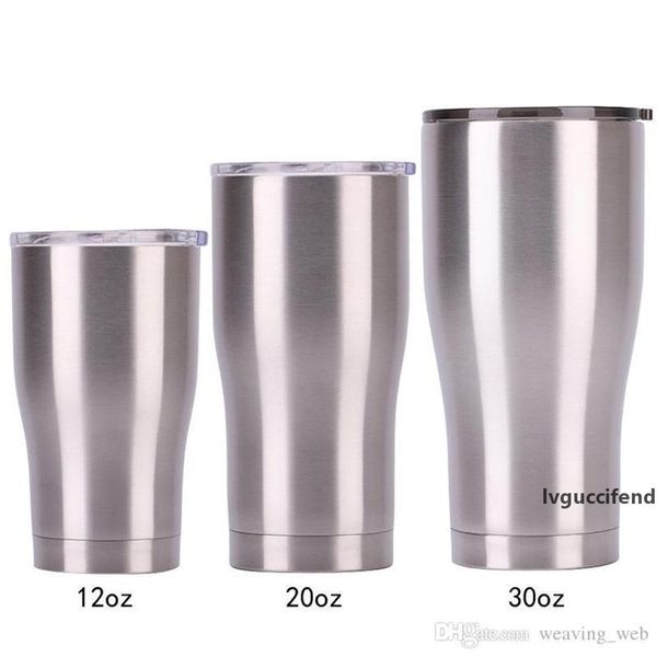 

fedex 12oz stainless steel curving tumblers double wall vacuum waist shape water cups insulation beer coffee mugs