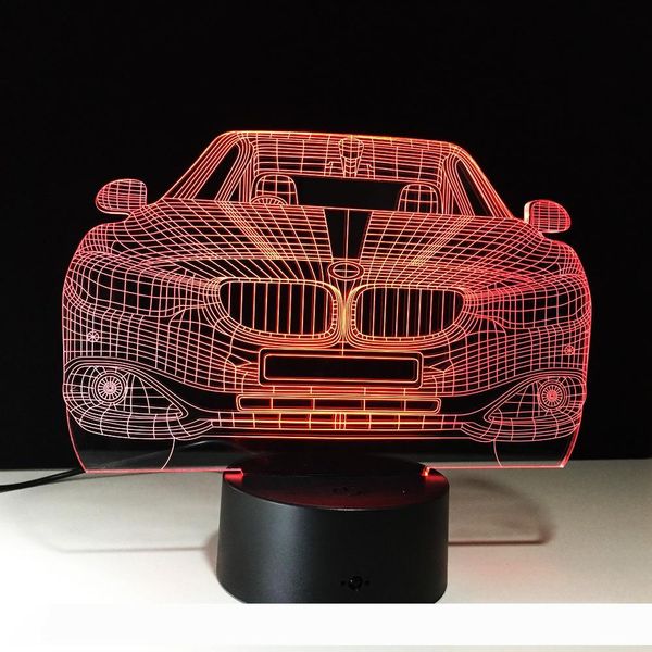 

Auto Car 3D Illusion Night Lamp 3D Optical Lamp Night Light Battery DC 5V Wholesale Dropship Free Shipping
