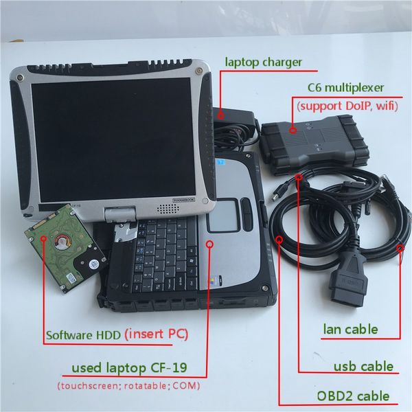 

mb star c6 doip diagnosis multiplexer with lapcf-19 v2020.06 software xen-try hdd wifi function diagnosis vci sd connect c6