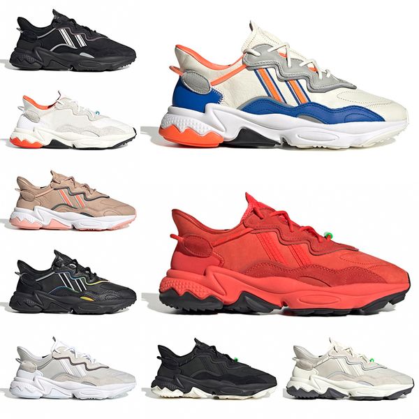 

new ozweego men women outdoor shoes grey solar green cloud white trail black designer sneakers mens trainer sports chaussures 36-45