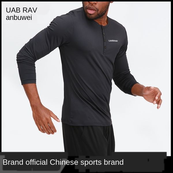 

w6toa 2019 autumn and winter long-sleeved fitness clothes basketball men's sports outdoor leisure running quick-drying breathable baske, Black