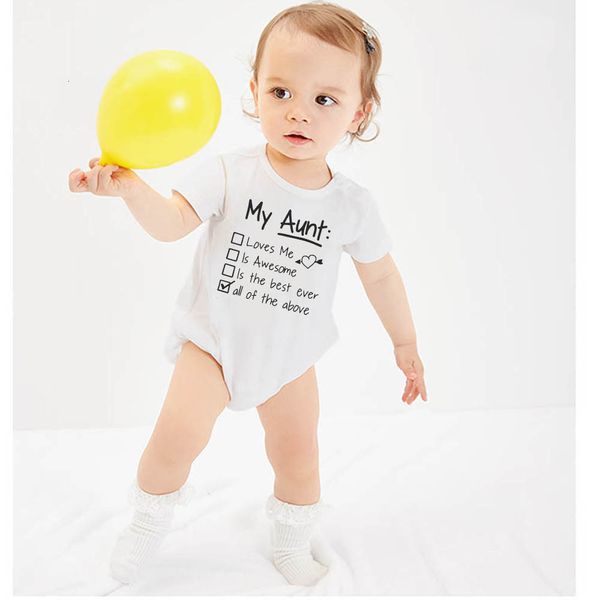 

my aunt loves me and awesome baby rompers baby boy girl clothes infant baby cotton newborn clothes onesie 0 24m, Blue
