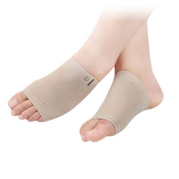 

sports socks women training accessories elastic foot arch belt flat massage sebs correction insole heart pad protection, Black