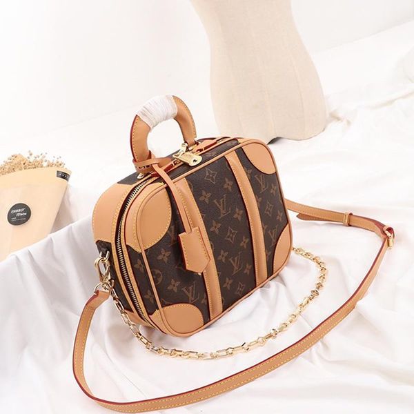 

drop ship womens bag leather crossbody handbags designer luxury zipper handle tote chain fashion lady shoulder bags with origin box sale