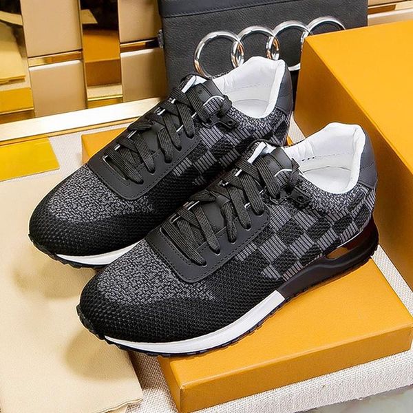 

new style causal shoes mens low -sneaker fashion design zapatos de hombre rubber soles men shoes casual with origin box run away sneaker, Black