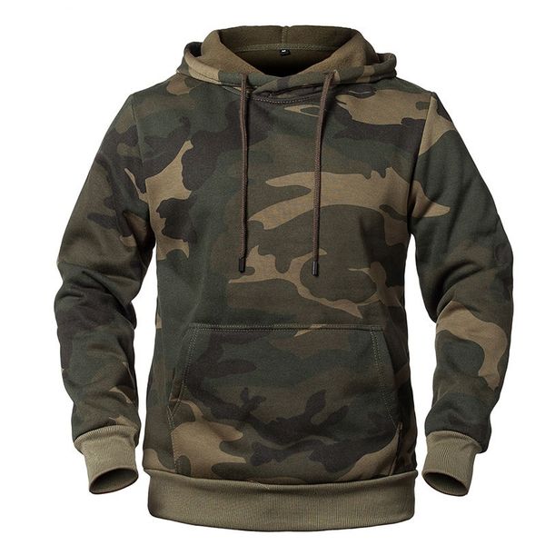 

men's hoodies & sweatshirts camouflage men hooded sweatshirt 2021 spring mens camo fleece hoody pullover casual male hip hop loose clot, Black