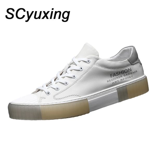 

2020 new autumn men's cow leather shoes 44 white soft anti-slip rubber loafers shoes man casual genuine leather, Black