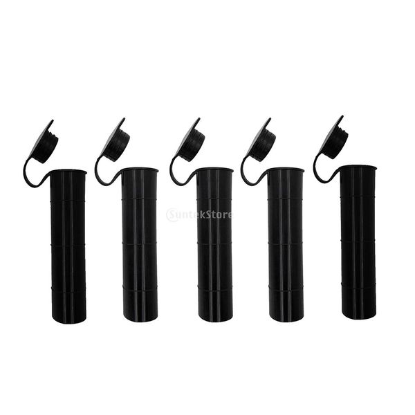 

5x replacement rubber tube insert protector w/ cap for 2\" fishing rod holder