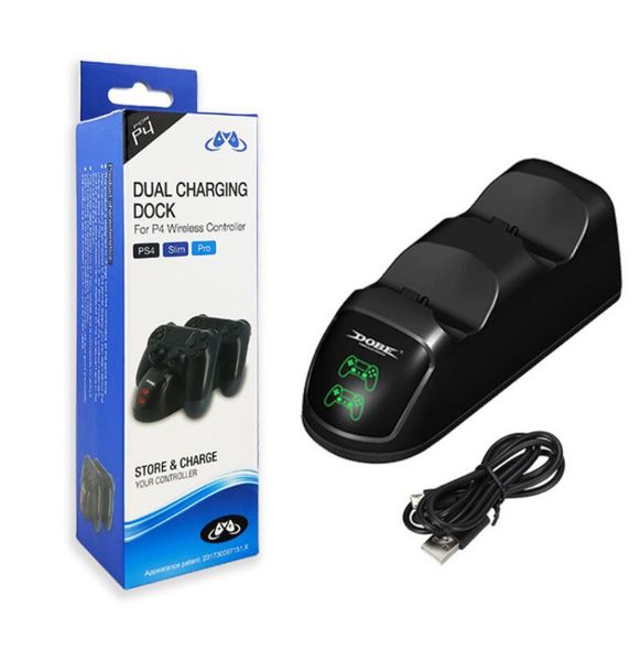 

dobe двойной зарядки док-станция для ps4 тонкий pro wireless controller док-станция usb зарядное устройство dual dock tp4-889