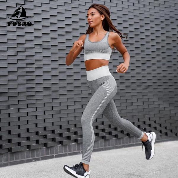 

fdbro yoga set seamless dry tight crop bra legging fitness clothing workout clothes for women sports wear for women gym, White;red
