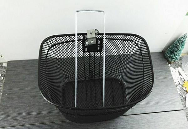 

special price folding electric mountain bike iron car basket front frame car basket unblocked accessories electric bicycle bicycle, Black