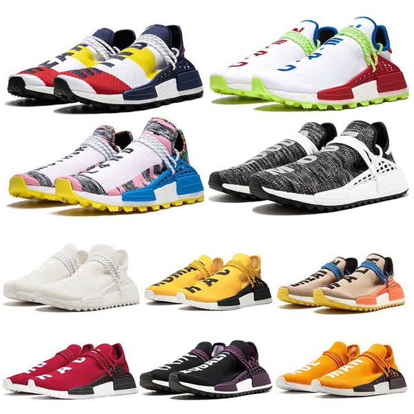 

ale pw human race hu trail running shoes pharrell williams triple white nerd black solar pack sun glow mens trainers sports sneakers