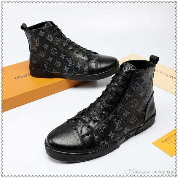 

2020p new men's casual fashion shoes, men's travel outdoor sports shoes, high-lace-up shoes, fast delivery, original box packa, Black