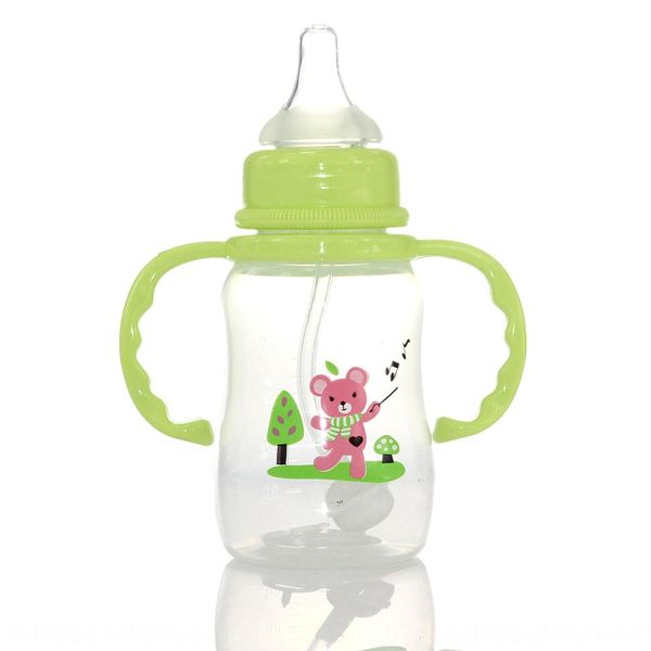 

milk milk bear maternal and infant products with handle automatic standard caliber baby bottle anti-flatulence pp baby bottle