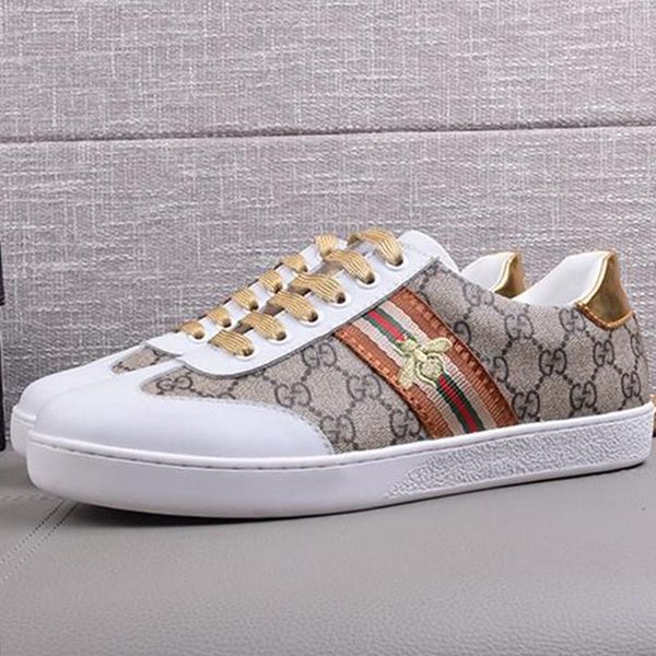 

comfortable luxury men 's shoes outdoor walking cool street fashion footwears lace -up low casual men shoes men 's ace embro, Black