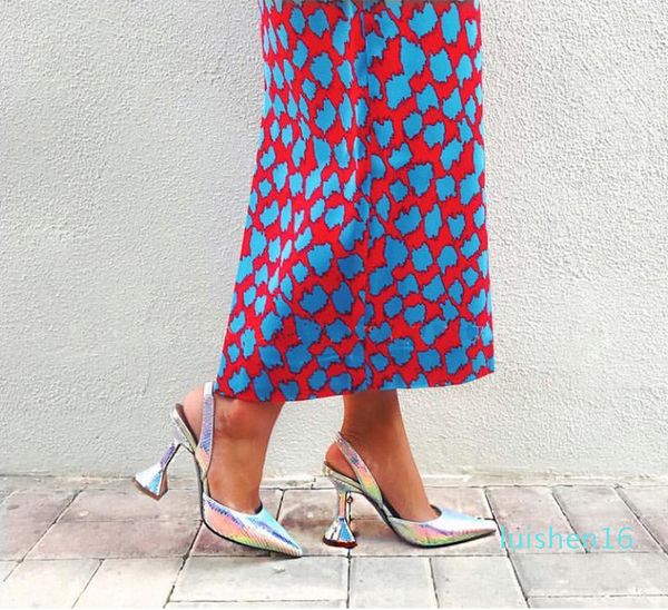 

sivler goldsling назад остроконечные насосы свадебные свадебные туфли на высоких каблуках дизайнер моды роскошь дизайнер женской обуви l16, Black