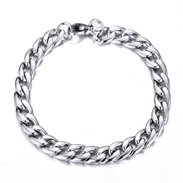 

zhf jewelry unique white gold plated necklace titanium steel men set (necklace+bracelet) men's gift fine jewelry jewelry sets, Silver