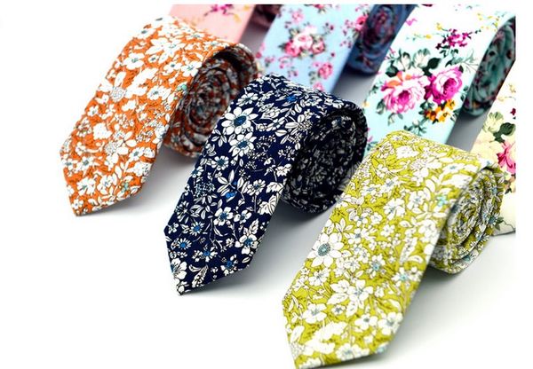 

new floral ties fashion cotton paisley ties for men corbatas slim suits vestidos designer necktie party ties vintage printed gravatas