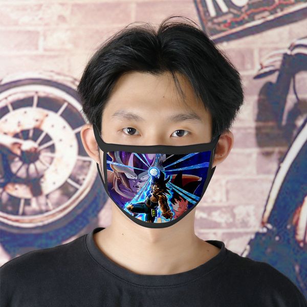 

dhl broly 0620 washable facemasks reusable face mask for mens ice silk bilayer cubrebocas masque tissu tapaboca wkibu abc2007, Black